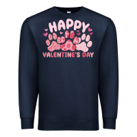 Navy happy valentine's day Premium Sweatshirt - MaliasSmallBusiness