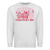 Oatmeal Heather happy valentine's day Premium Sweatshirt - MaliasSmallBusiness