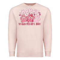 Pale Pink happy valentine's day Premium Sweatshirt - MaliasSmallBusiness