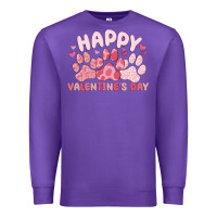 Purple happy valentine's day Premium Sweatshirt - MaliasSmallBusiness