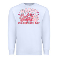 White happy valentine's day Premium Sweatshirt - MaliasSmallBusiness