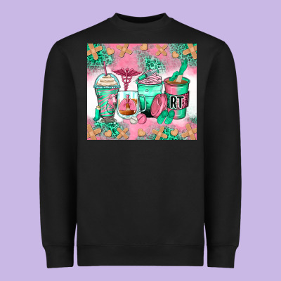 Respiratory Therapist Coffee Cups Heavyweight Sweatshirt Designed By Zillion Design Studio