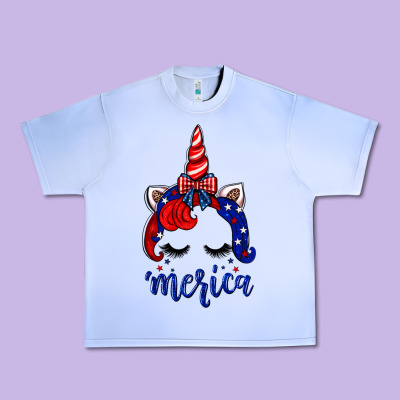 4th Of July Unicorn Urban Heavy Tee Designed By Neo Western