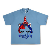 Pebble Blue 4th of July unicorn Urban Heavy Tee - Neo Western