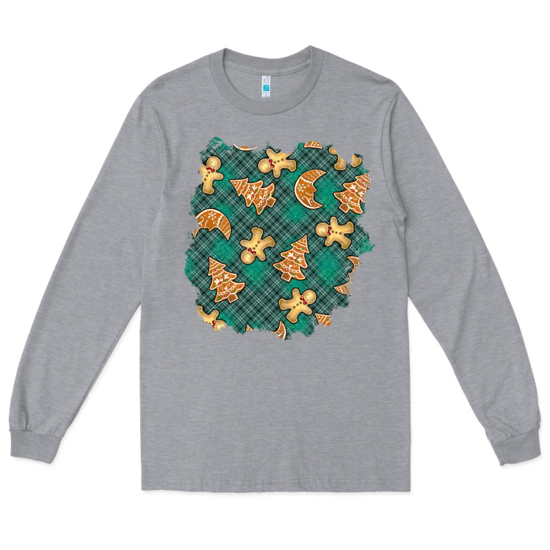 Christmas Gingerbread Cookies Patch Long Sleeve Tee by BundleAndBundleShop | Teevron