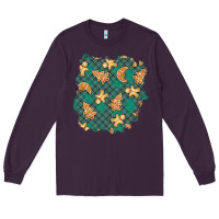 Plum christmas gingerbread cookies patch Long Sleeve Tee - BundleAndBundleShop