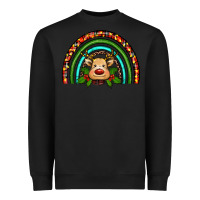 Black reindeer rainbow christmas Heavyweight Sweatshirt - RanaPortraitStore