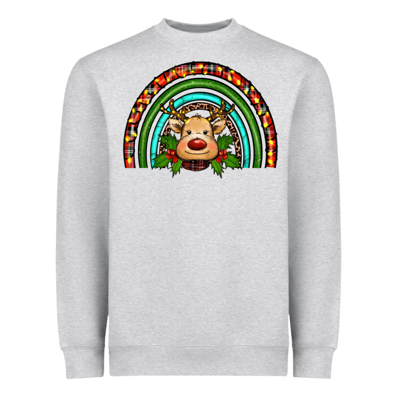 Reindeer Rainbow Christmas Heavyweight Sweatshirt by RanaPortraitStore | Teevron