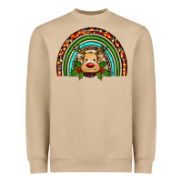 Mushroom reindeer rainbow christmas Heavyweight Sweatshirt - RanaPortraitStore