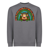 Storm reindeer rainbow christmas Heavyweight Sweatshirt - RanaPortraitStore
