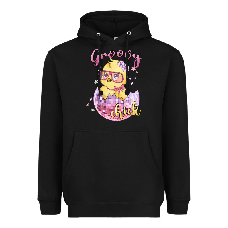 Groovy Chick Easter Heavyweight Hoodie by MaliasSmallBusiness | Teevron