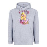 Heather Grey groovy chick easter Heavyweight Hoodie - MaliasSmallBusiness