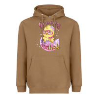 Toasted Coconut groovy chick easter Heavyweight Hoodie - MaliasSmallBusiness
