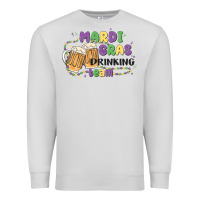 Dove Grey mardi gras drinking team Premium Sweatshirt - MaliasSmallBusiness