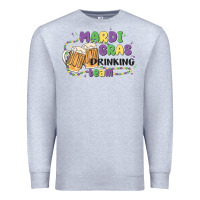 Heather Grey mardi gras drinking team Premium Sweatshirt - MaliasSmallBusiness
