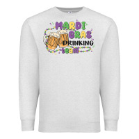 Oatmeal Heather mardi gras drinking team Premium Sweatshirt - MaliasSmallBusiness