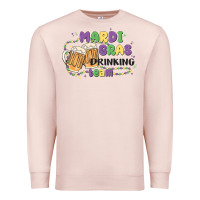 Pale Pink mardi gras drinking team Premium Sweatshirt - MaliasSmallBusiness
