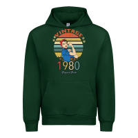 Forest Green Vintage 1980 Original Parts Women 40th Birthday Urban Hoodie - Bettercallsaul