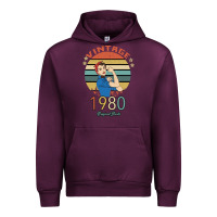 Mauve Wine Vintage 1980 Original Parts Women 40th Birthday Urban Hoodie - Bettercallsaul