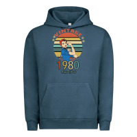 Pigment Midnight Navy Vintage 1980 Original Parts Women 40th Birthday Urban Hoodie - Bettercallsaul