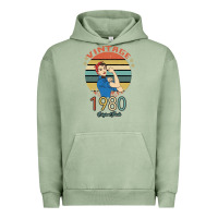 Pigment Oil Green Vintage 1980 Original Parts Women 40th Birthday Urban Hoodie - Bettercallsaul