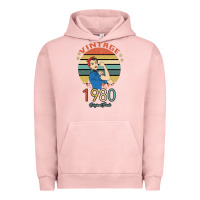 Pigment Salmon Vintage 1980 Original Parts Women 40th Birthday Urban Hoodie - Bettercallsaul