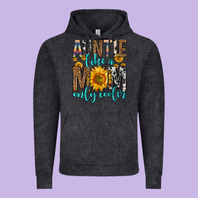 Auntie Like A Mom Only Cooler Vintage Hoodie Designed By Zillion Design Studio