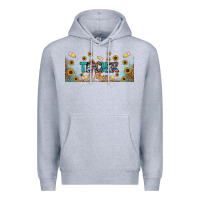 Heather Grey teacher vibes libbey glass Premium Hoodie - BundleAndBundleShop