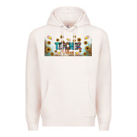 Pale Pink teacher vibes libbey glass Premium Hoodie - BundleAndBundleShop