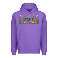 Purple teacher vibes libbey glass Premium Hoodie - BundleAndBundleShop