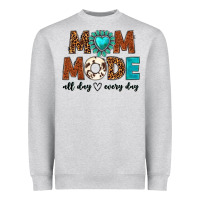 Heather Grey mom mode all day every day Heavyweight Sweatshirt - texasbilliewilder