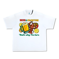 White beer&crawfish that's why i'm here Urban Heavy Tee - FaDigitalArtStudio