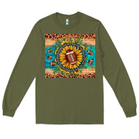 Army Green football leopard turquoise sunflower Long Sleeve Tee - JahusDesignShop