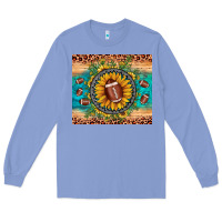 Colony Blue football leopard turquoise sunflower Long Sleeve Tee - JahusDesignShop