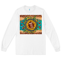 White football leopard turquoise sunflower Long Sleeve Tee - JahusDesignShop
