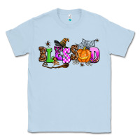 Dusty Blue halloween blessed Classic Tee - AdoDesignShop