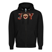 Black joy reindeer Zipper Hoodie - AdoDesignShop