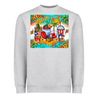 Heather Grey puerto rico coffee cups Heavyweight Sweatshirt - Zillion Design Studio