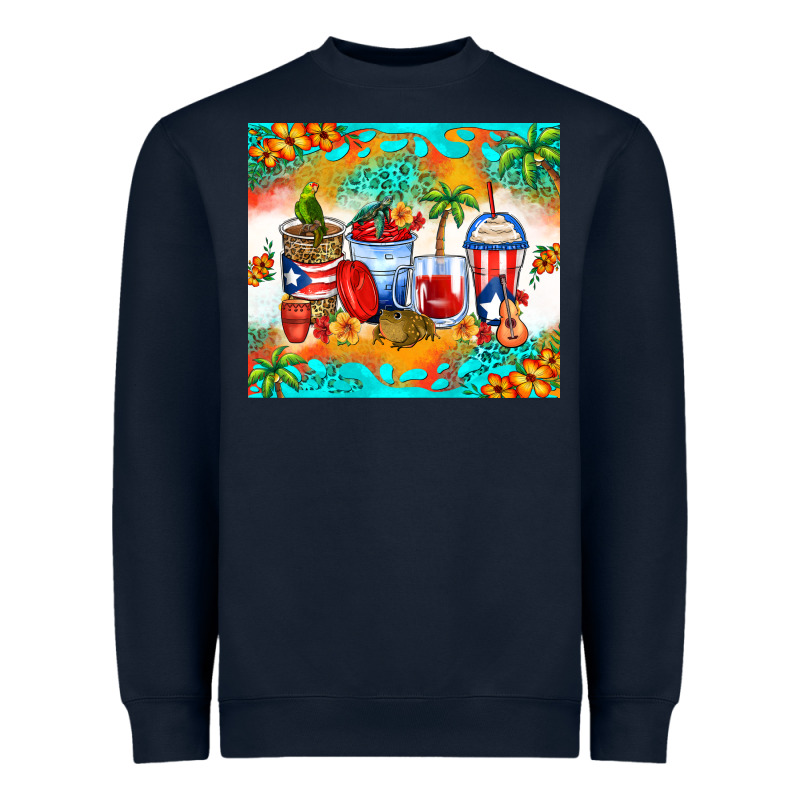Puerto Rico Coffee Cups Heavyweight Sweatshirt by Zillion Design Studio | Teevron
