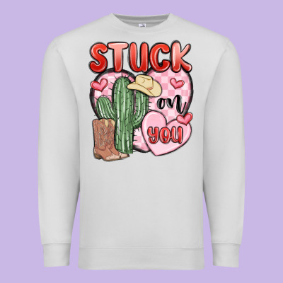 Stuck On You Premium Sweatshirt Designed By Maliassmallbusiness