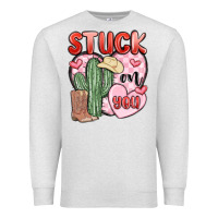 Oatmeal Heather stuck on you Premium Sweatshirt - MaliasSmallBusiness