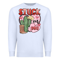 White stuck on you Premium Sweatshirt - MaliasSmallBusiness