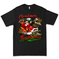 Black louisiana christmas with  afro santa Premium Tee - BarkalooDesign