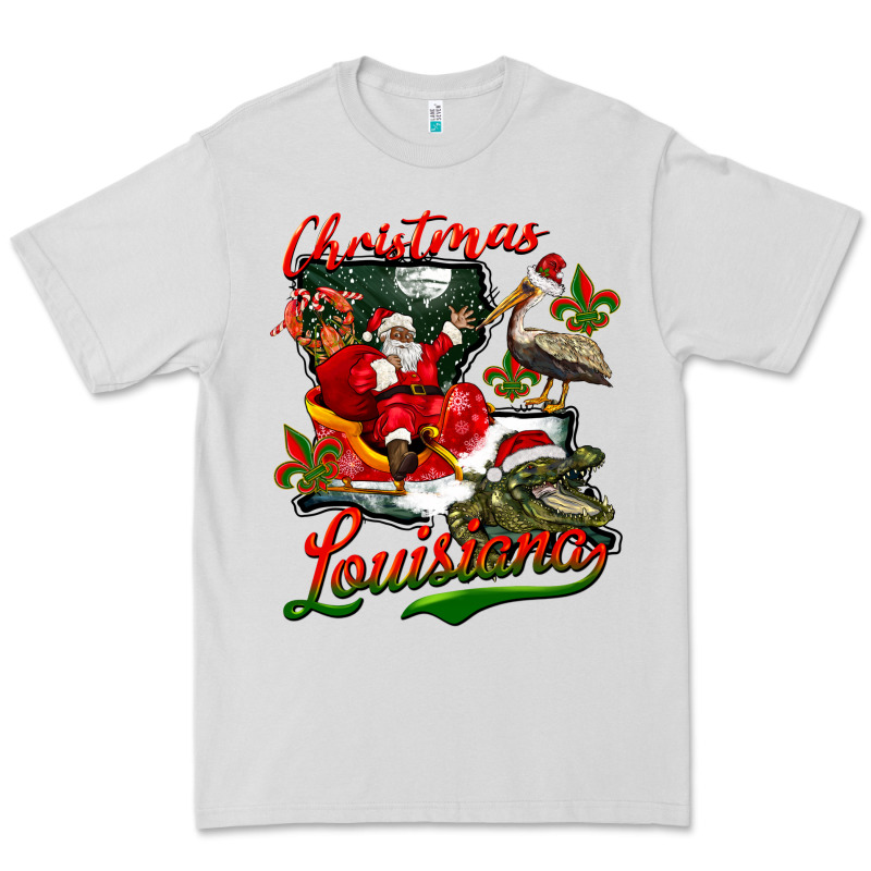 Louisiana Christmas With  Afro Santa Premium Tee by BarkalooDesign | Teevron