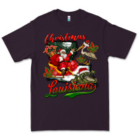 Plum louisiana christmas with  afro santa Premium Tee - BarkalooDesign