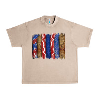 French Oak 4th of July brushstroke Urban Heavy Tee - CowGirlArtShop