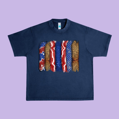 4th Of July Brushstroke Urban Heavy Tee Designed By Cowgirlartshop
