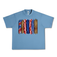 Pebble Blue 4th of July brushstroke Urban Heavy Tee - CowGirlArtShop