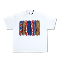 White 4th of July brushstroke Urban Heavy Tee - CowGirlArtShop