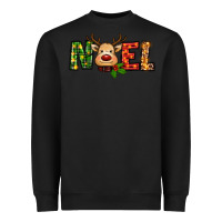 Black reindeer noel christmas Heavyweight Sweatshirt - RanaPortraitStore